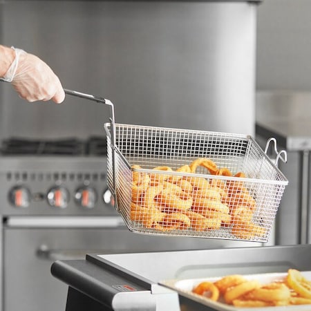 P6072143 Equivalent 13 1/4in X 13 3/8in X 5 3/4in Full Size Fryer Basket With Front Hook